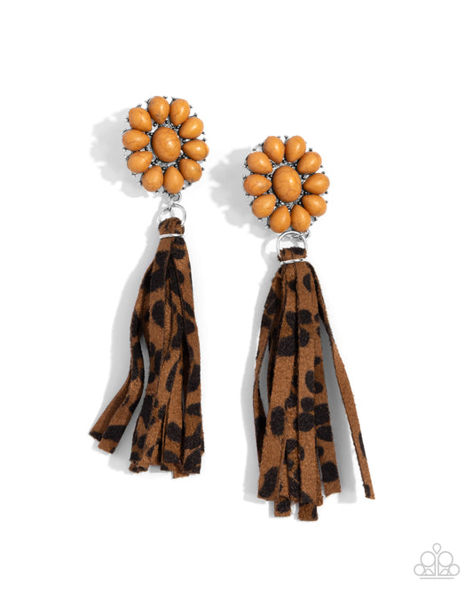 Paparazzi Earrings - Hometown Hero - Brown