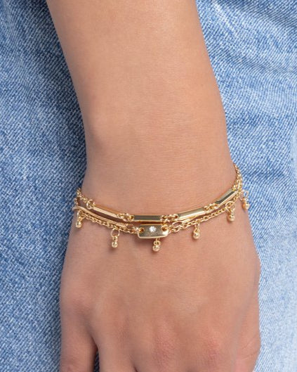 Paparazzi Bracelets - Radiant Recognition - Gold