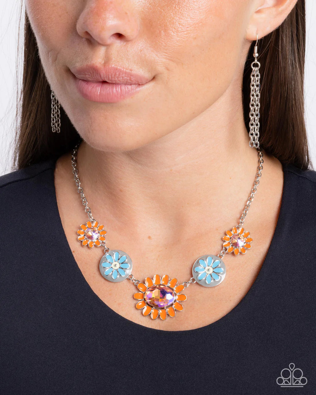 Paparazzi PREORDER Necklaces - Floral Facade - Orange