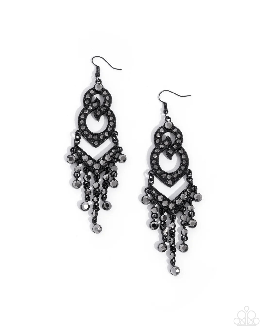 Paparazzi Earrings - Pristine Precipitation - Black