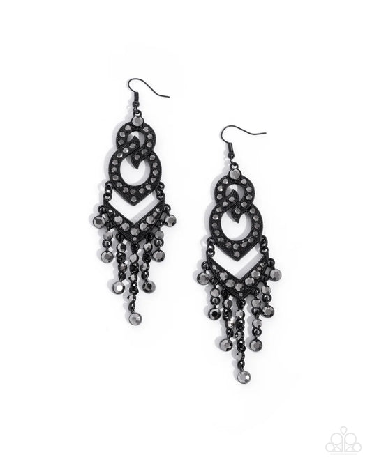Paparazzi Earrings - Pristine Precipitation - Black