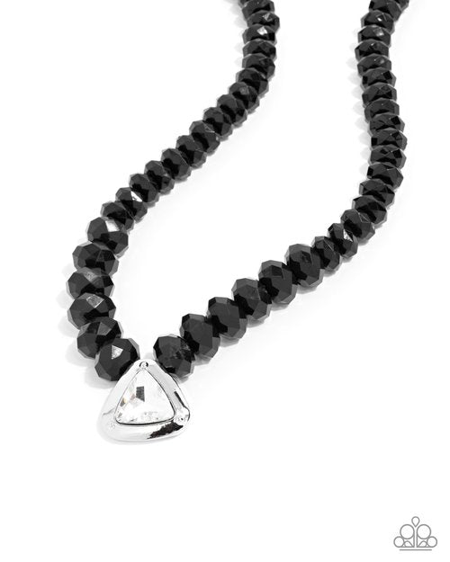 Paparazzi Necklaces - Trailblazing Triangle - Black