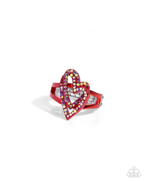 Paparazzi PREORDER Rings - Hybrid Heart - Red