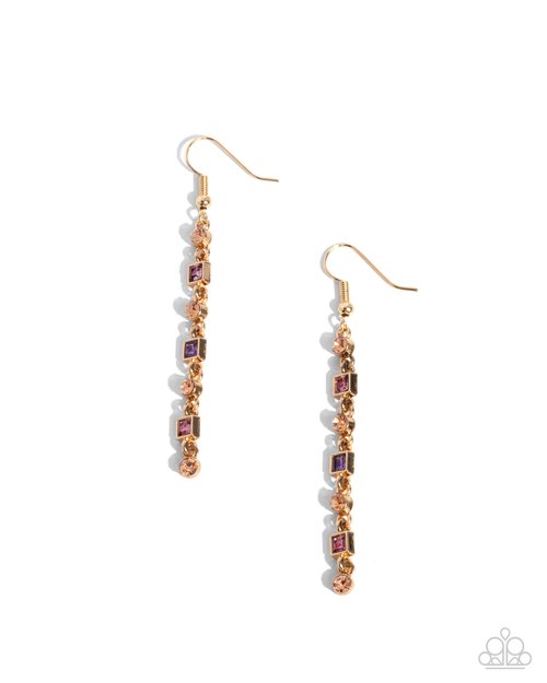 Paparazzi PREORDER Earrings - Square Slope - Purple