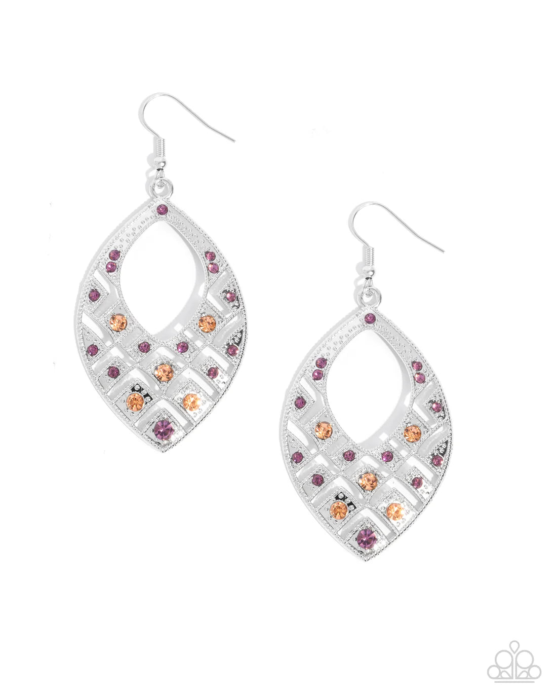 Paparazzi Earrings - Glittery Gaze - Purple