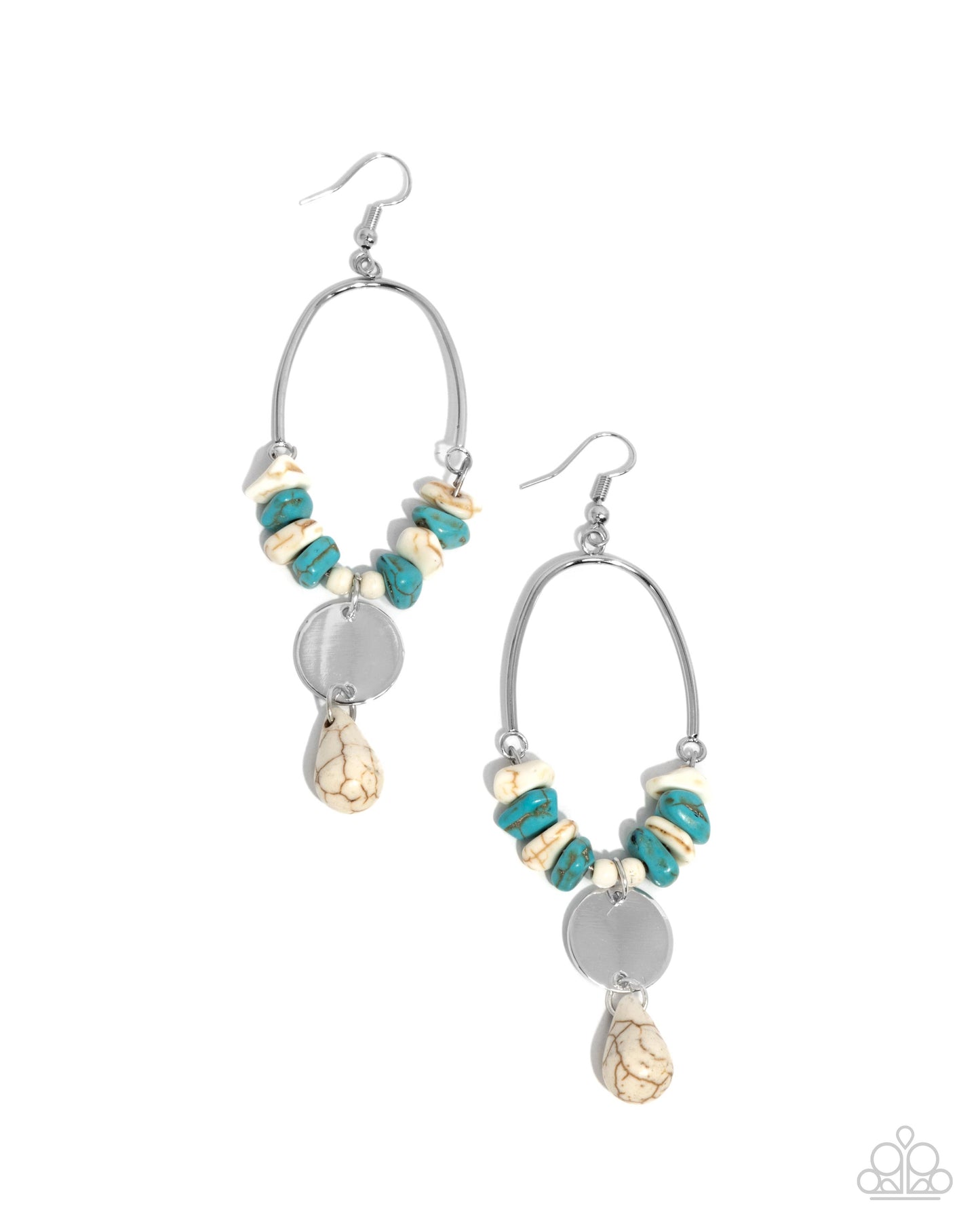 Paparazzi PREORDER Earrings - Suspended Santa Fe - White