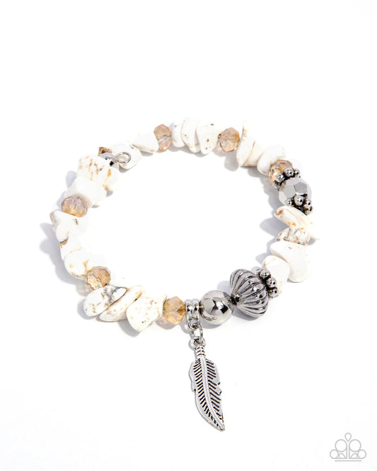 Paparazzi Bracelets - Earthy Earning - white