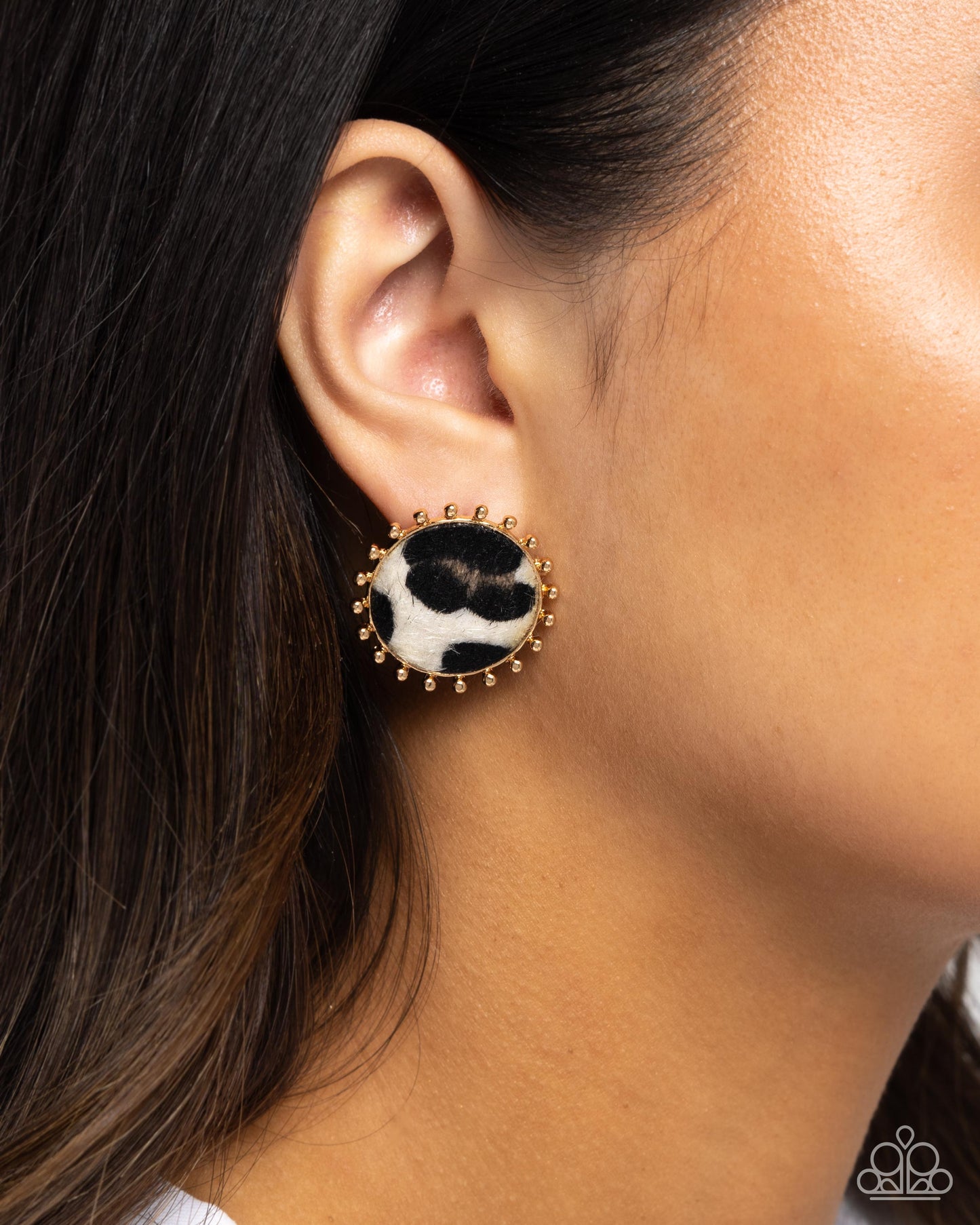 Paparazzi Earrings - Cowhide Couture - Brown