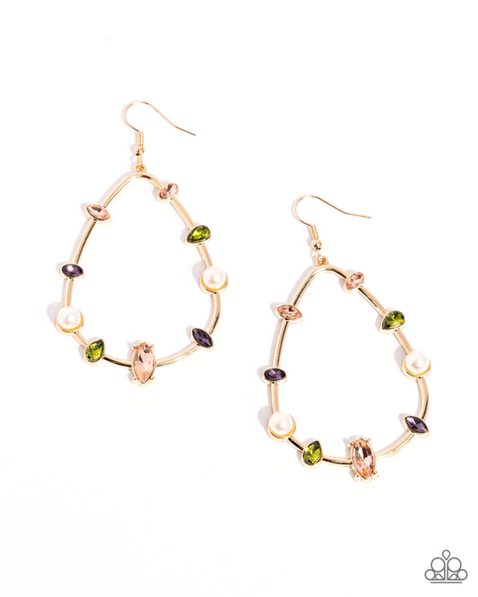 Paparazzi PREORDER Earrings - Dazzling Diversity - Gold