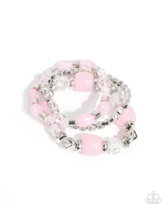 Paparazzi PREORDER Bracelets - Defaced Dare - Pink