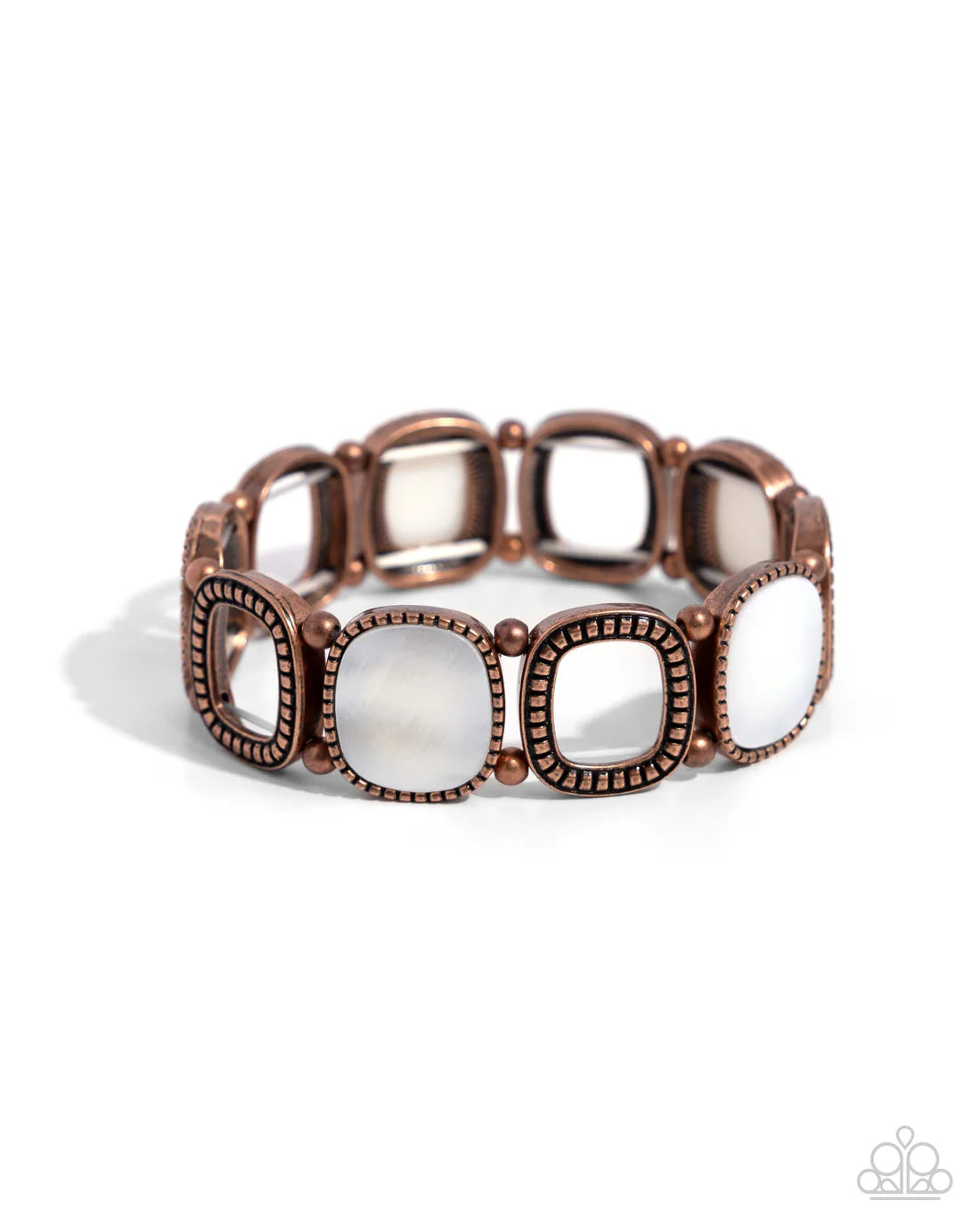 Paparazzi Bracelets - Socialite Shells - Copper