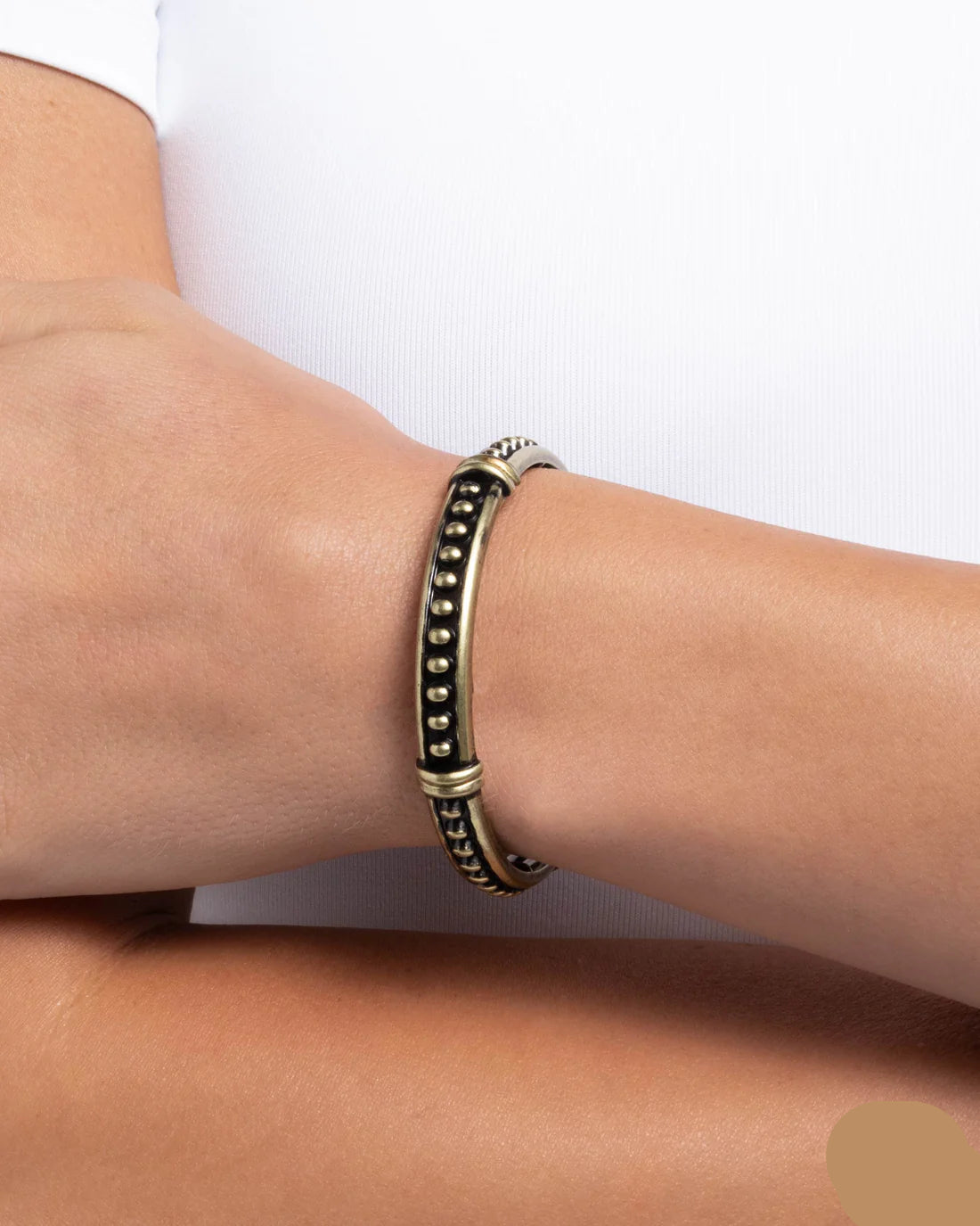 Paparazzi Bracelets - Studded Surprise - Brass