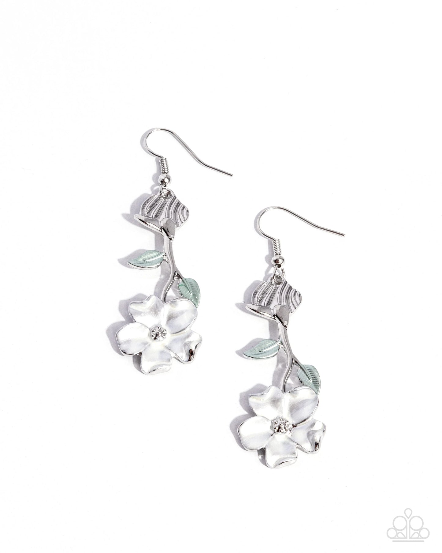Paparazzi Earrings - Flourishing Activity - White