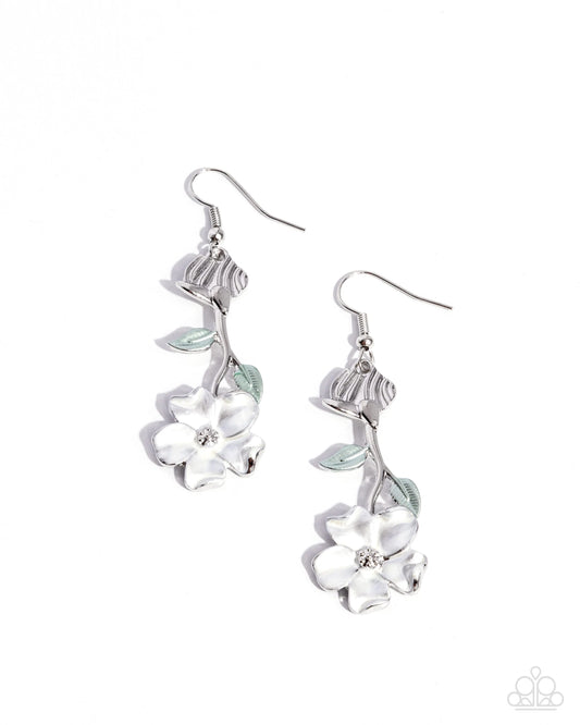 Paparazzi Earrings - Flourishing Activity - White