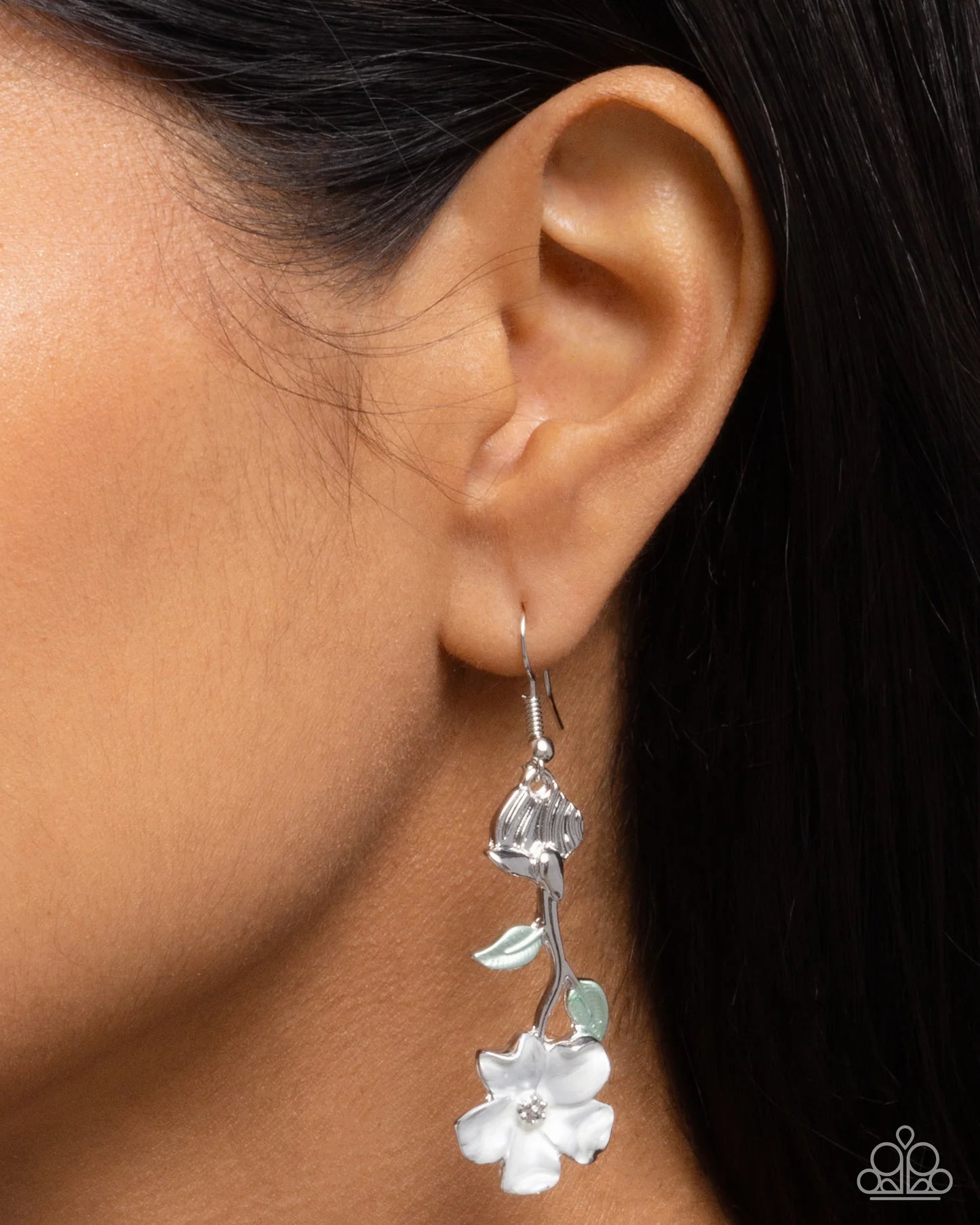 Paparazzi Earrings - Flourishing Activity - White