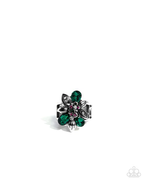 Paparazzi Rings - Carefree Corsage - Green