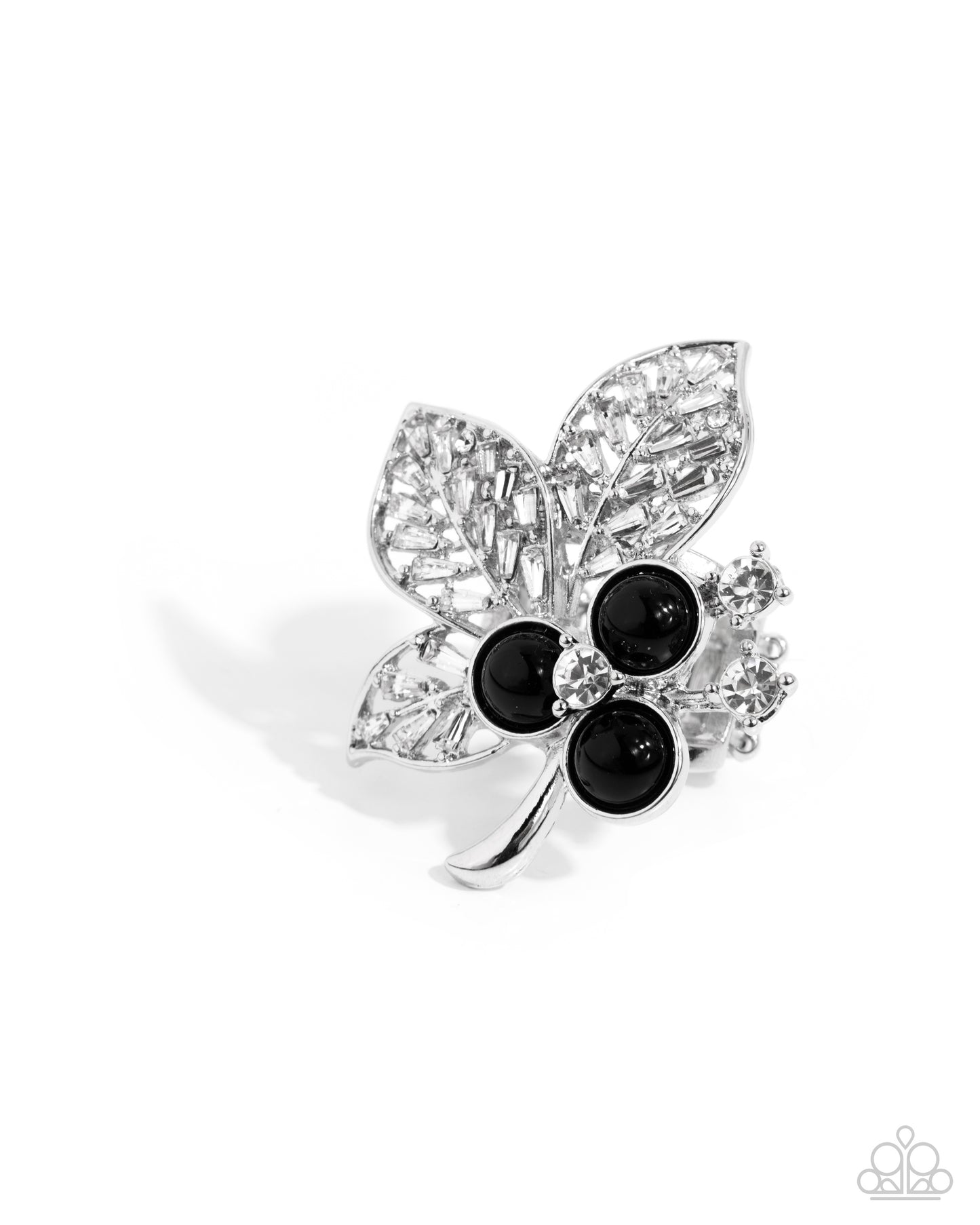 Paparazzi PREORDER Rings - Luminescent Leaves - Black