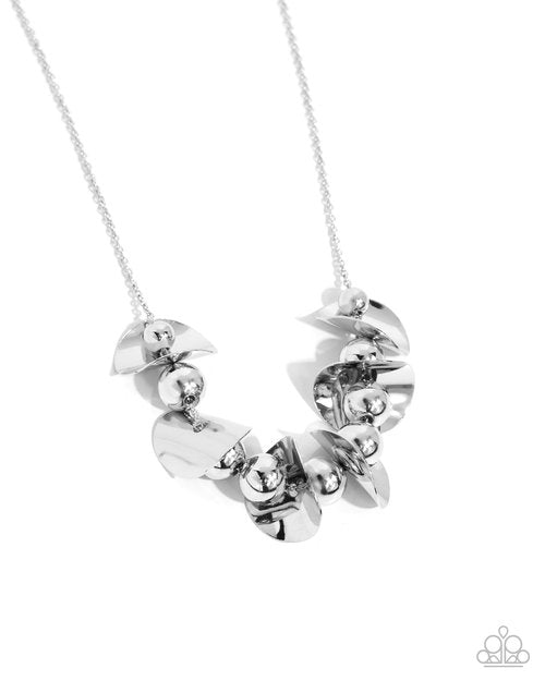 Paparazzi PREORDER Necklaces - First Come First Curve - Silver