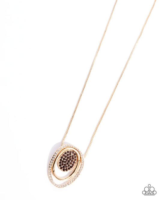 Paparazzi Necklaces - Glistening Grade - Brown