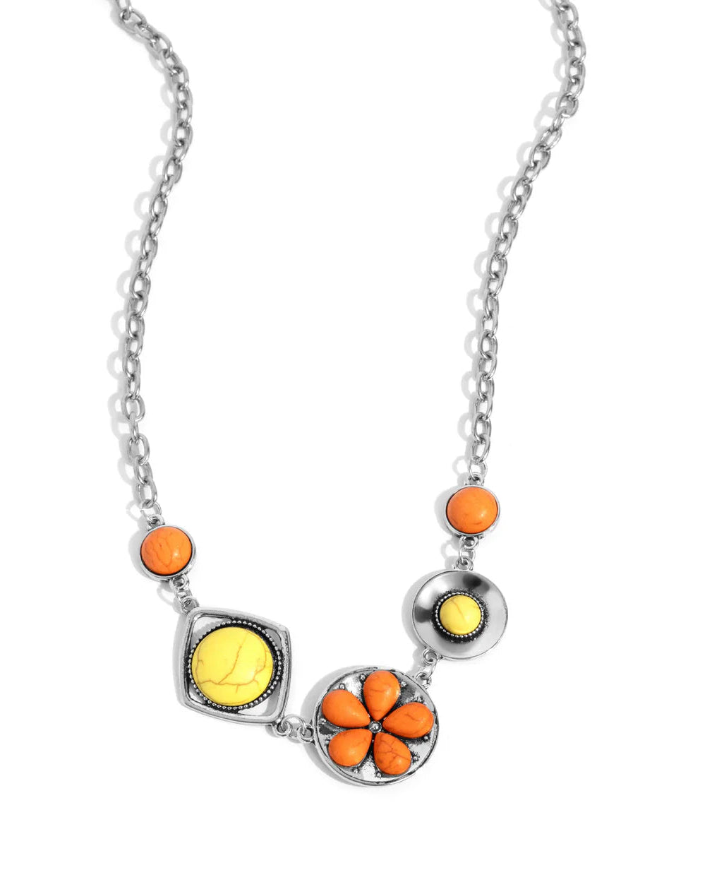 Paparazzi Necklaces - Stony Someday - Orange