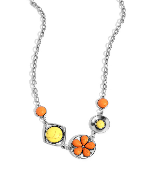 Paparazzi Necklaces - Stony Someday - Orange