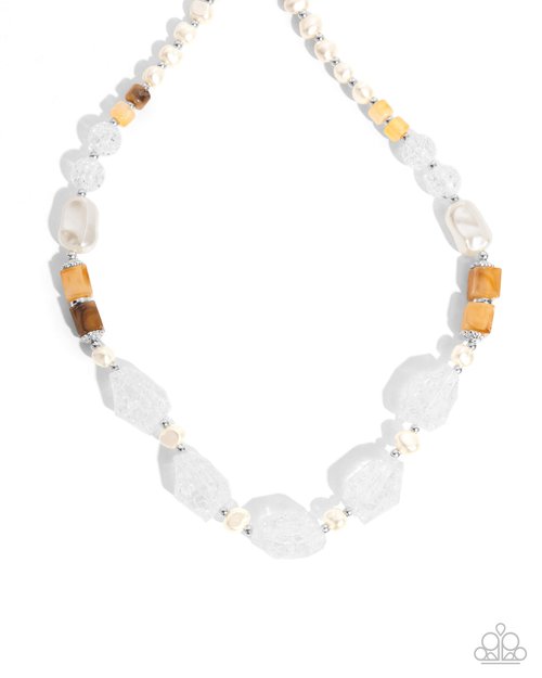 Paparazzi PREORDER Necklaces - Crackling Chic - White