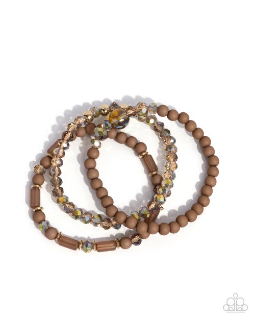 Paparazzi Bracelets - Dreamy Dance - Brown