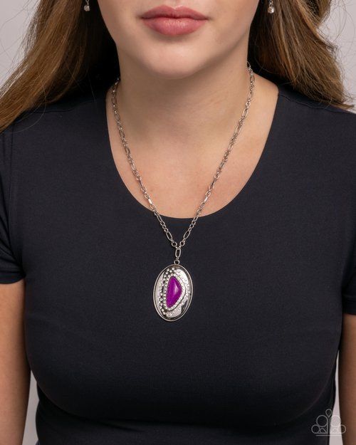 Paparazzi PREORDER Necklaces - Cover Story - Purple