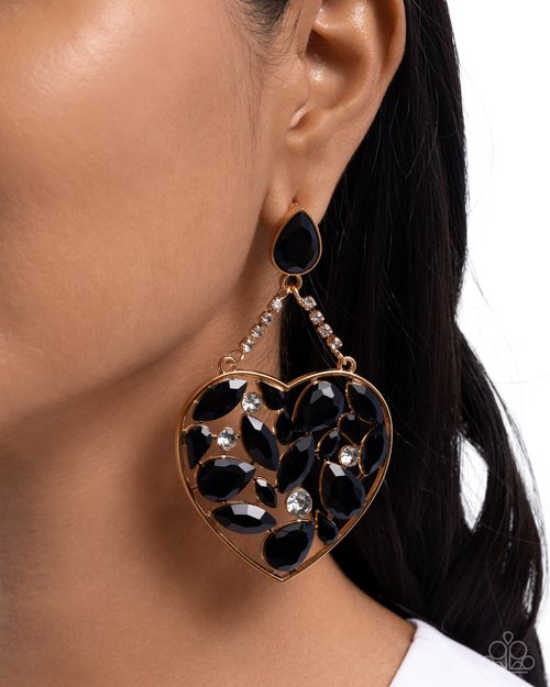 Paparazzi PREORDER Earrings - Glittery Gait - Black