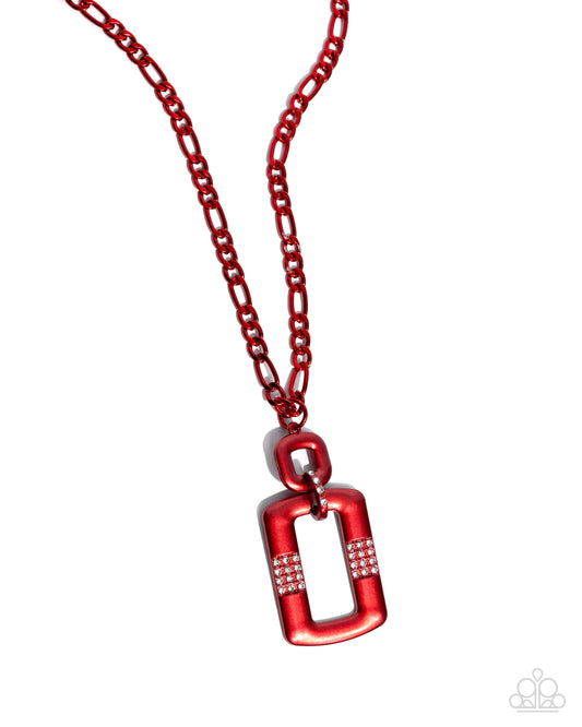 Paparazzi PREORDER Necklaces - Metallic Movement - Red