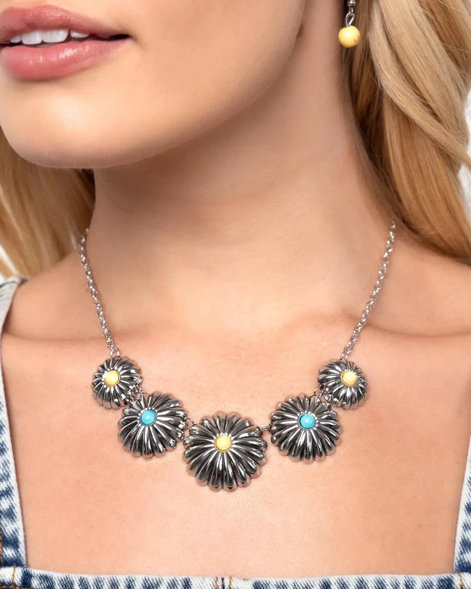 Paparazzi Complete Look - 2 Piece Set - Yellow - Necklace & Earrings