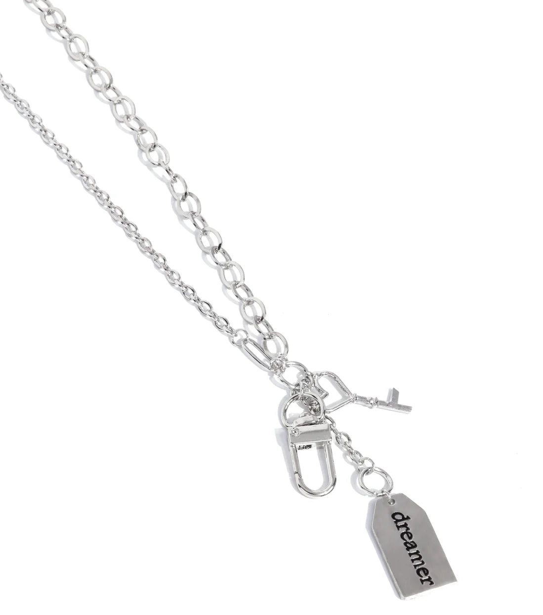 Paparazzi Necklaces - Dreamy Direction - Silver Lanyard