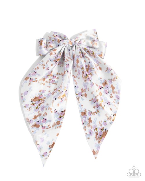 Paparazzi Hair Accessories - Fluttering Flowers - White