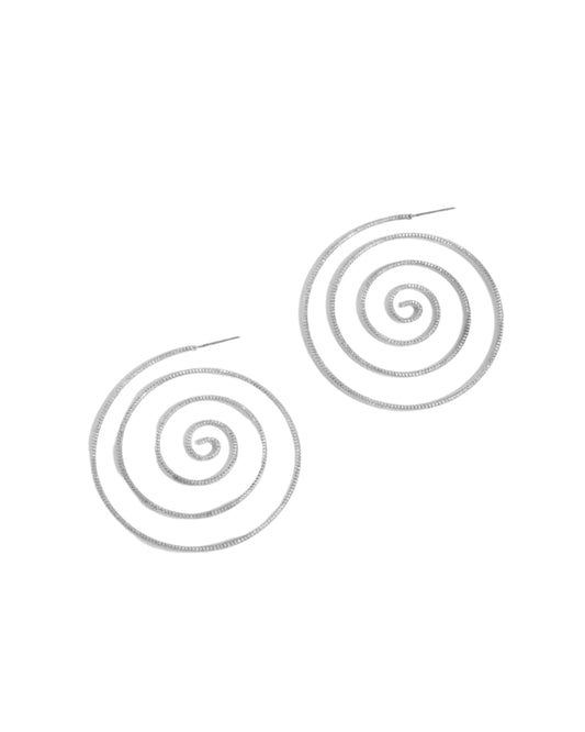 Paparazzi Earrings - Seize the Spiral - Silver