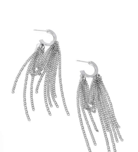Paparazzi Earrings - Copious Caliber - Silver - Fashion Fix