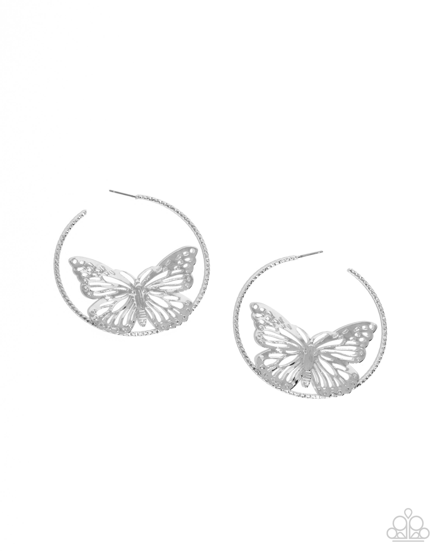 Paparazzi Earrings - Aerial Alias - Silver