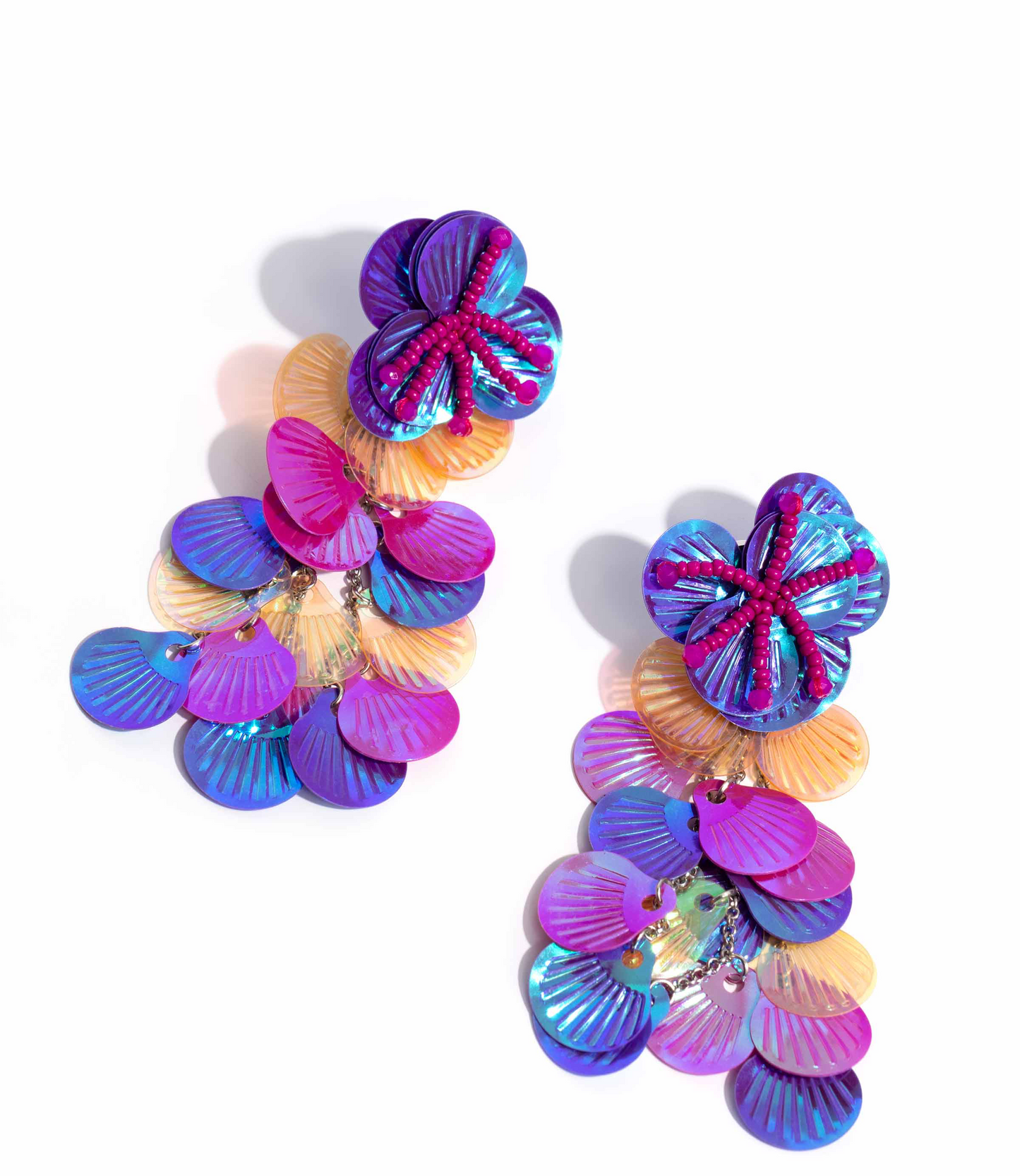 Paparazzi Earrings - Under the Waves - Purple