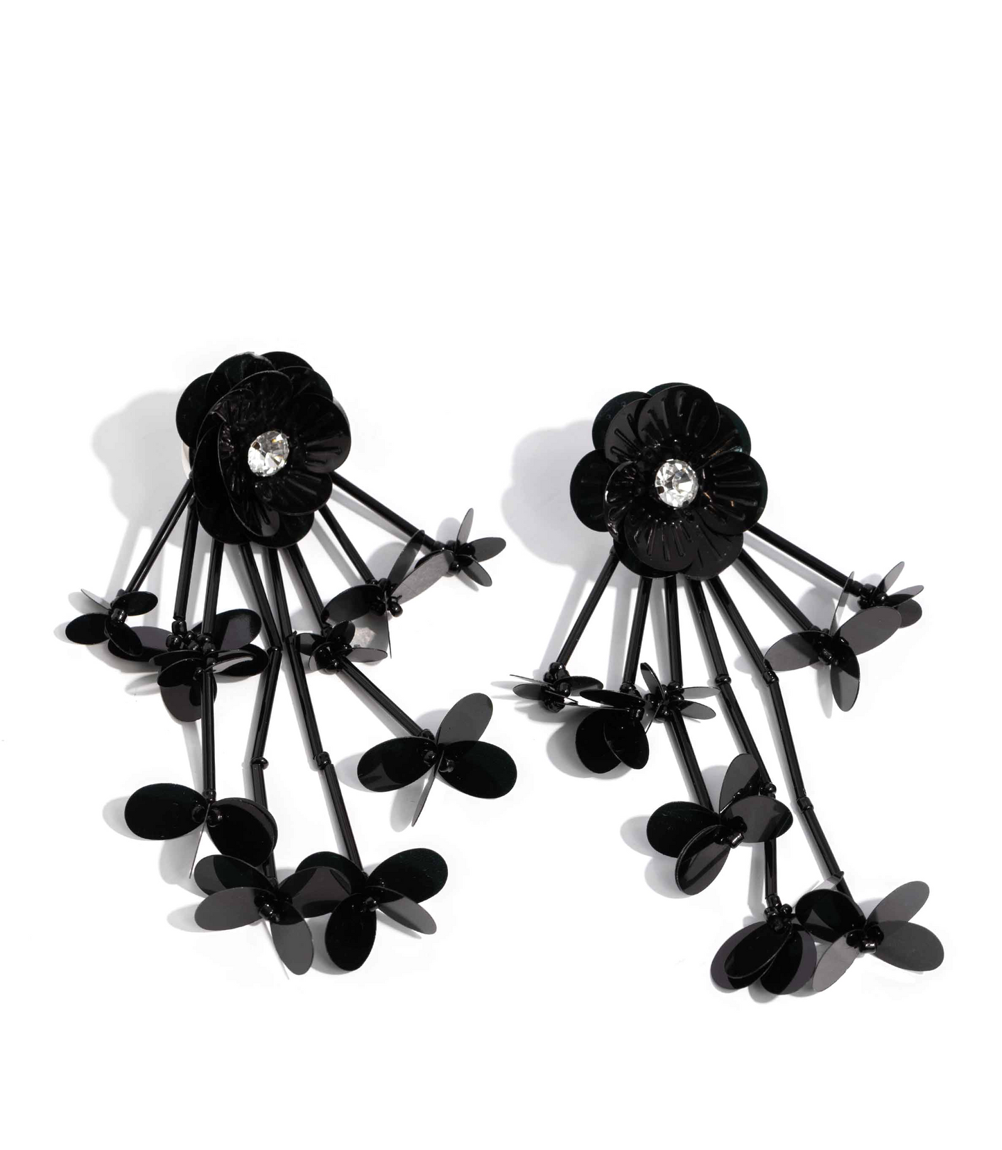 Paparazzi Earrings - Floral Future - Black