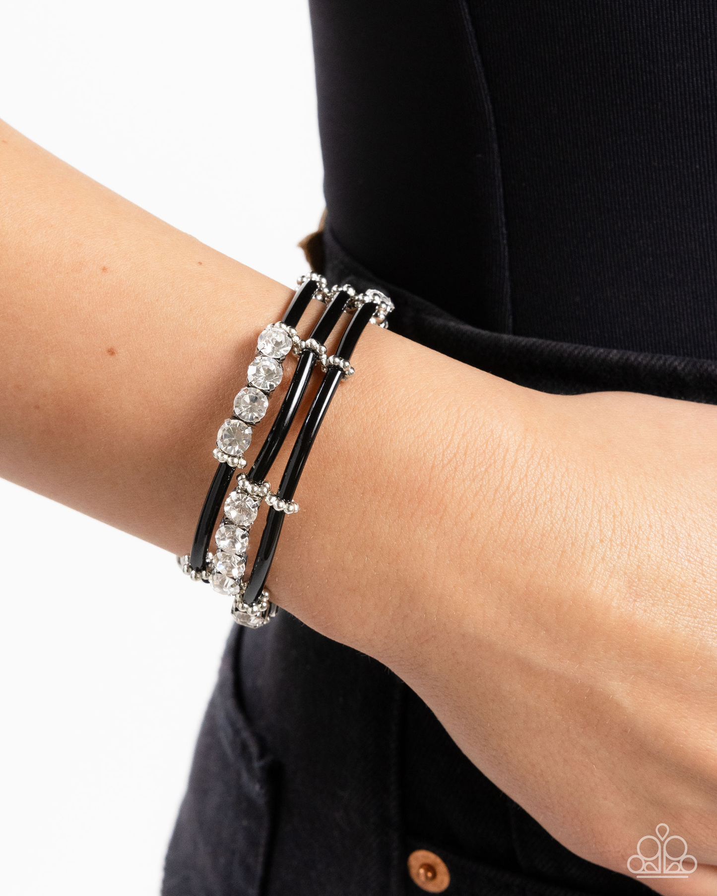 Paparazzi Bracelets - Certainly Coiled - Black