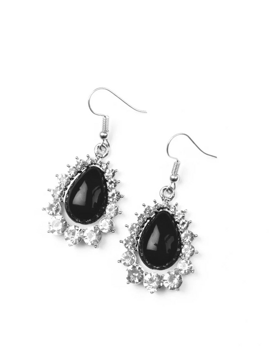 Paparazzi Earrings - Regal Renewal - Black
