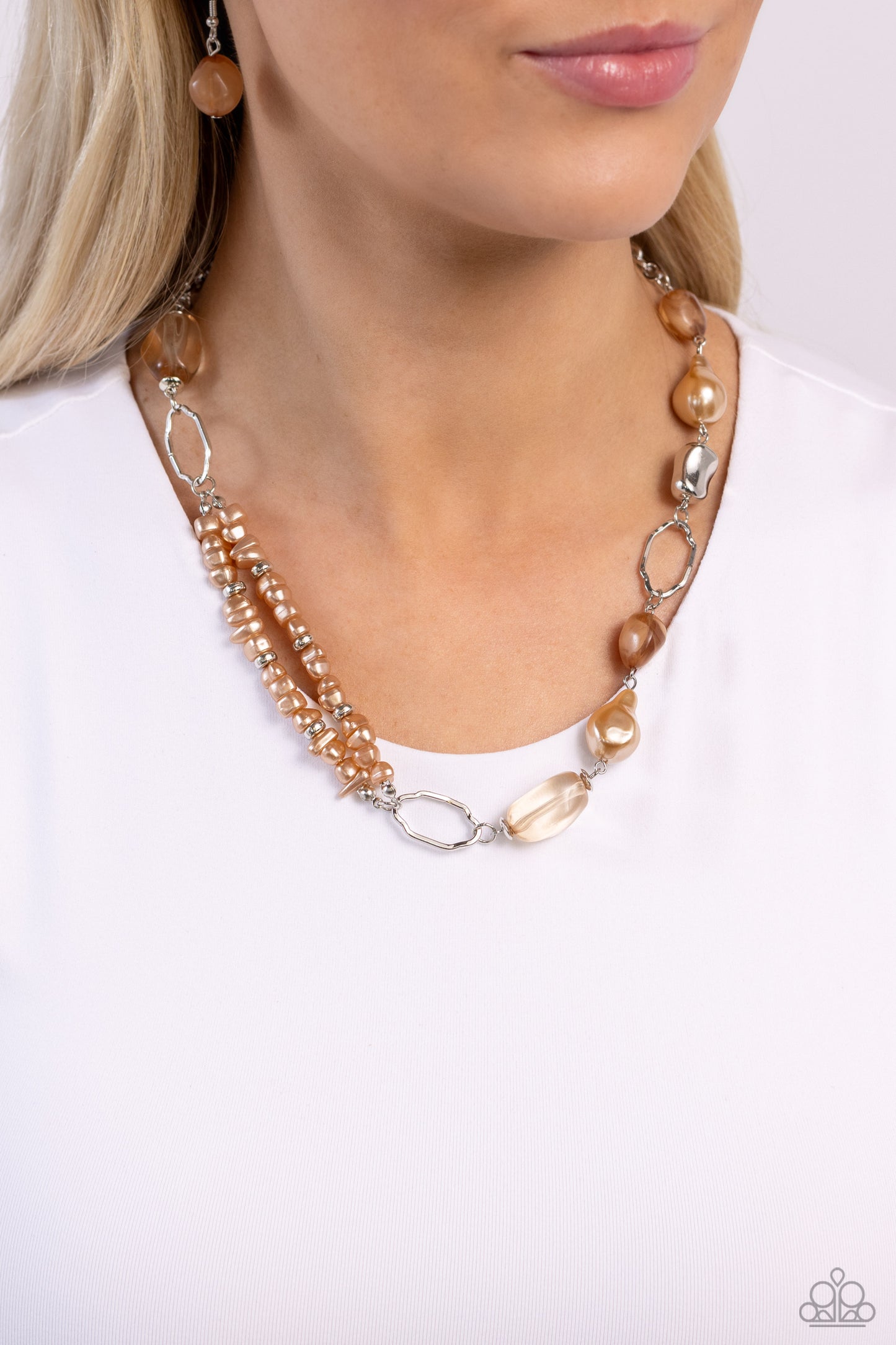 Paparazzi Necklaces - Easygoing Elegance - Brown