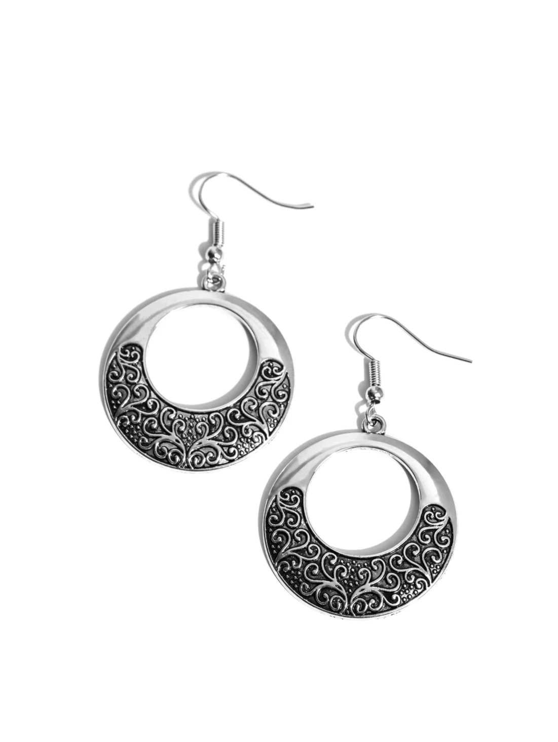 Paparazzi Earrings - Secret Vineyards - Silver