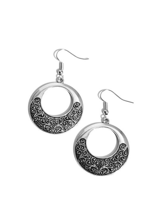 Paparazzi Earrings - Secret Vineyards - Silver