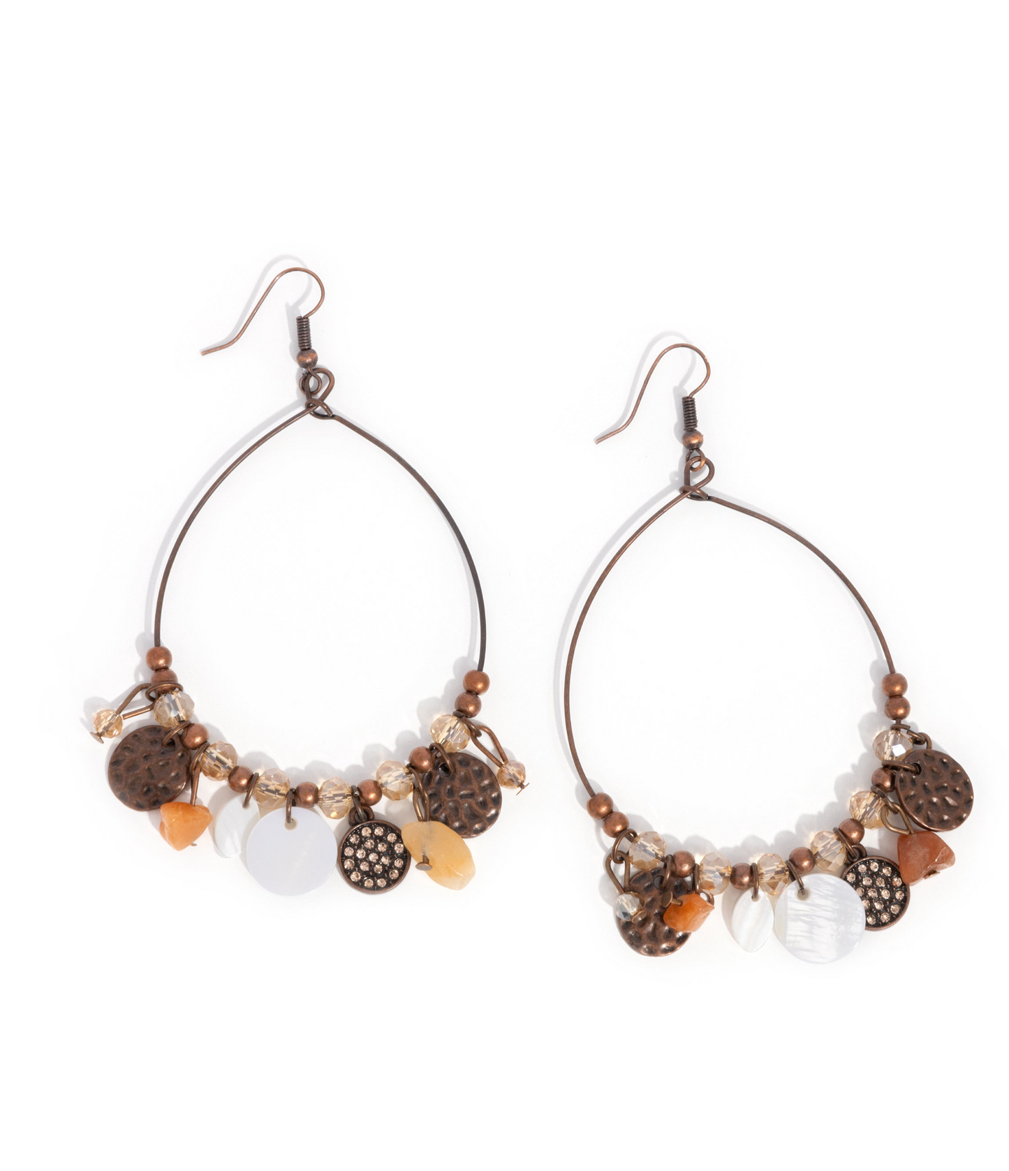 Paparazzi Earrings - Wiry Wayfarer - Copper