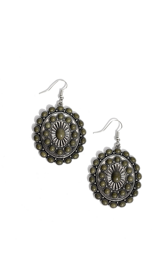 Paparazzi Earrings - Bohemian Badlands - Green