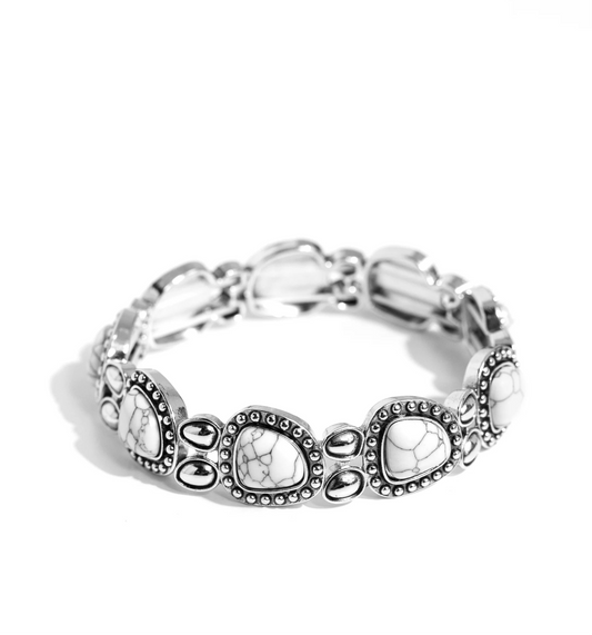 Paparazzi Bracelet - Harmonious Headliner - White