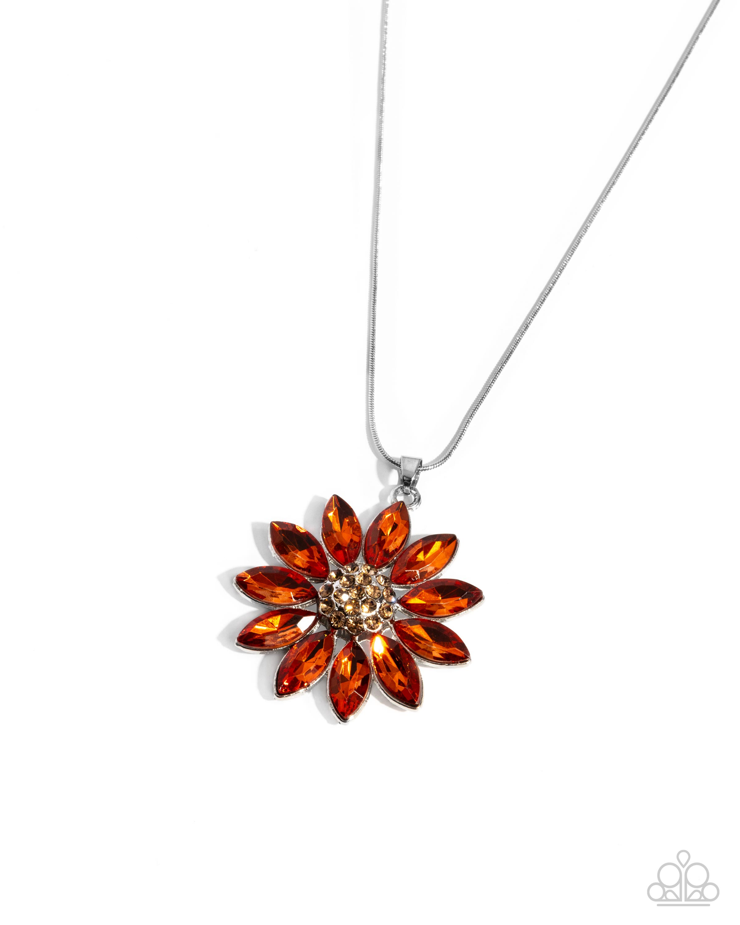 Paparazzi Necklaces - Fortunate Floral - Orange