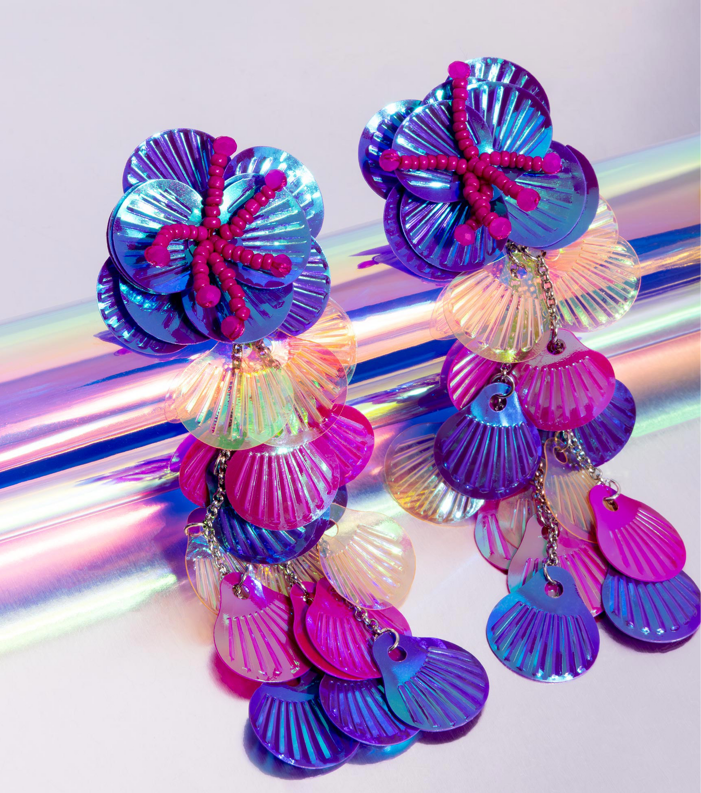 Paparazzi Earrings - Under the Waves - Purple