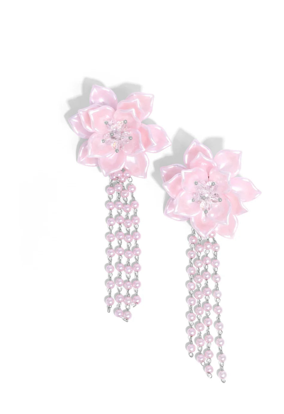 Paparazzi Earrings - Lotus Length - Pink