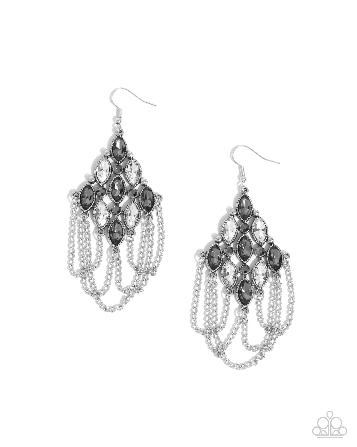 Paparazzi Earrings - Trenchant Transformation - Silver